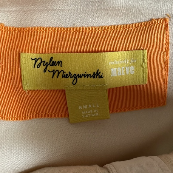 Anthropologie Maeve Dylan Mierzwinskie Colette Orange Fruit Midi Dress size S - Picture 3 of 9